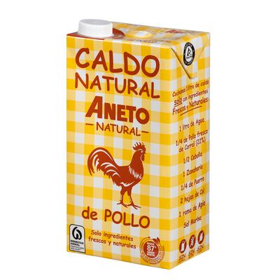 Caldo natural de pollo sin gluten 100% natural Aneto 1l