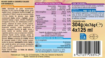 Helado cono Alipende 4 uds caramelo salado