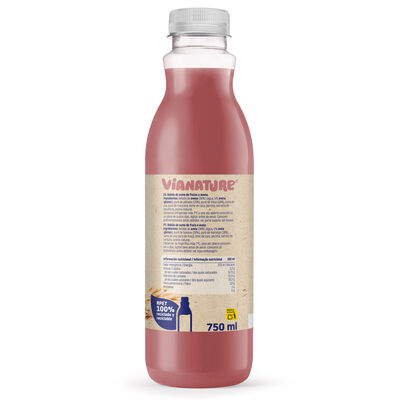 Bebida de avena sin az&uacute;car a&ntilde;adido ViaNature 750 ml fresa y pl&aacute;tano
