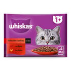 Comida para gato de buey y pollo Whiskas 4x85g