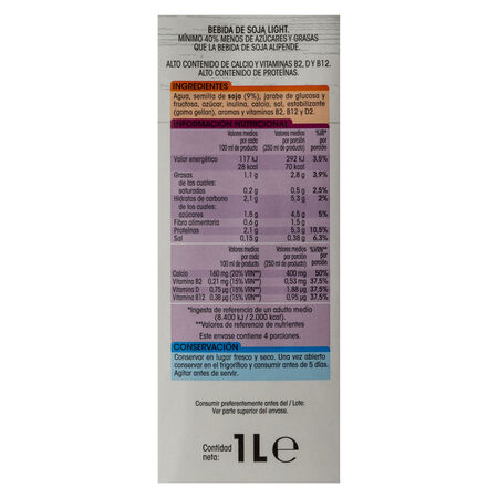 Bebida de soja light Alipende 1l