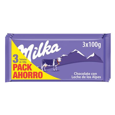 Chocolate con leche Milka 100g pack-3