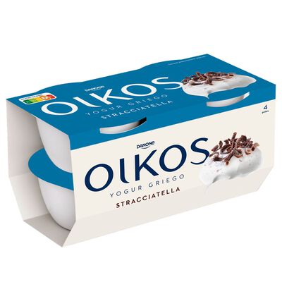 Yogur estilo griego Oikos pack 4 stracciatella