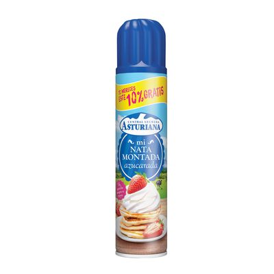 Nata montada azucarada Asturiana spray 250g +10%