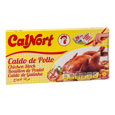 Caldo en pastilla Calnort 24u pollo