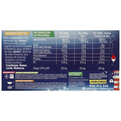 Varitas de merluza Pescanova 300g empanadas