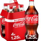Refresco cola con sabor cl&aacute;sico Coca-Cola 1,25l pack 3 m&aacute;s 1 gratis