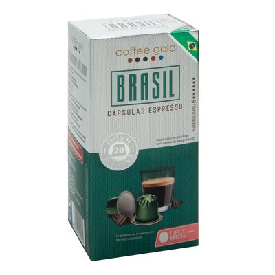 Café Coffee Gold 20 cápsulas natural brasil