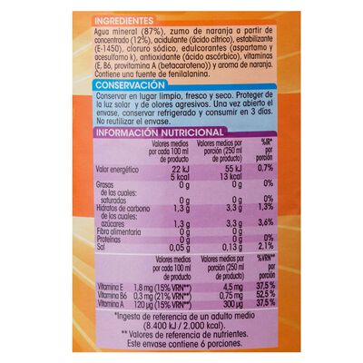 Refresco sin gas naranja Alipende botella 1,5l