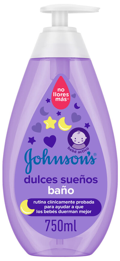 Gel de ducha infantil con dosificador Johnson's 750ml dulces sueños