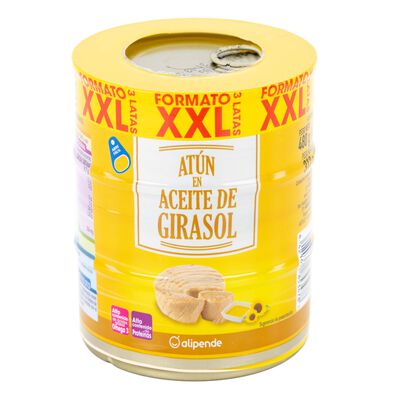 Atún en aceite de girasol Alipende XXL Pack3