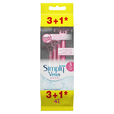 Máquina de depilar desechable Venus pack 3+1 simply
