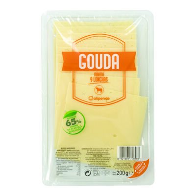 Queso gouda en lonchas Alipende 200g