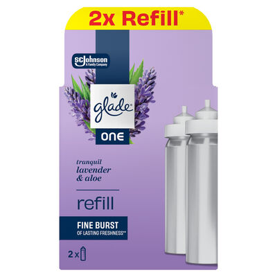 Recambio ambientador Glade one 2 unidades lavanda y aloe