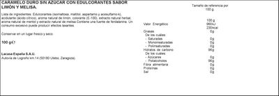 Caramelos Mentolín 100g de limón y melisa