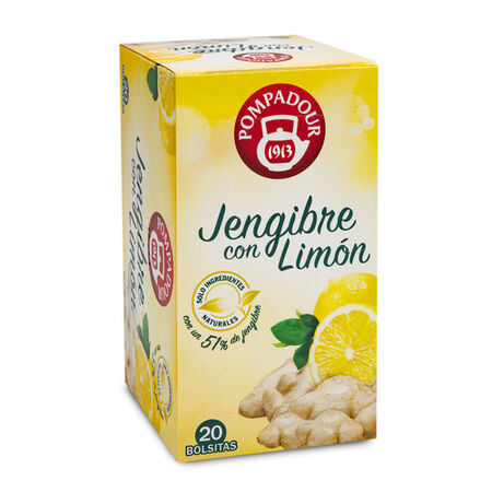 Infusión Pompadour 20u jengibre con limón