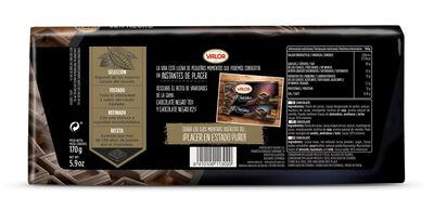 Chocolate negro sin gluten Valor 170g 92% de cacao