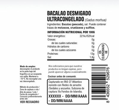Bacalao desmigado 250g