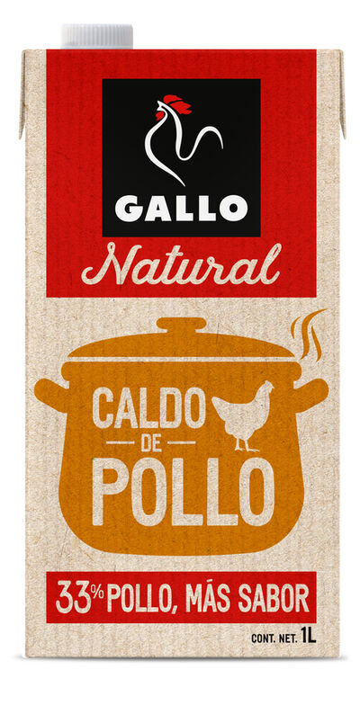 Caldo natural de pollo Gallo 1l