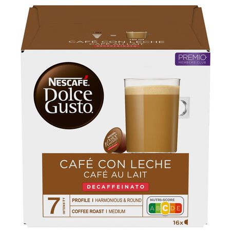 Café descafeinado leche nescafé Dolce Gusto 16 cápsulas