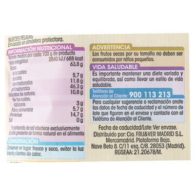 Nueces peladas Alipende 185g