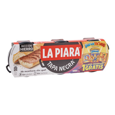 Paté tapa negra La Piara 3x75g