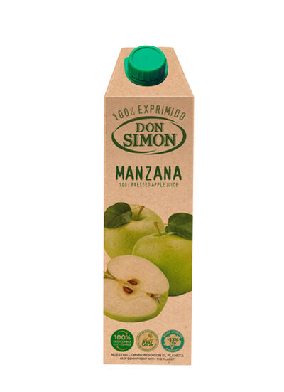 Zumo de manzana 100% exprimido Don Sim&oacute;n 1l