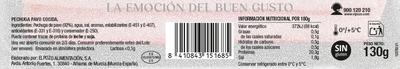 Pechuga de pavo 1954 ELPOZO 120 gr lonchas frescas finas sin gluten y sin lactosa