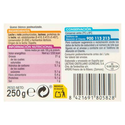 Queso de untar natural Alipende 250g