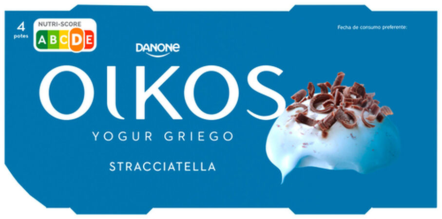 Yogur estilo griego Oikos pack 4 stracciatella
