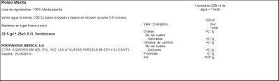 Infusión Pompadour 25u poleo-menta