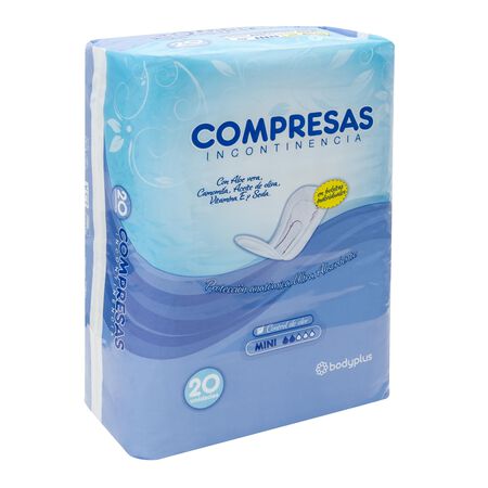 Compresas de incontinencia Bodyplus 20 uds mini