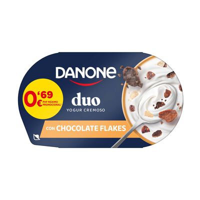 Yogur Danone Duo 102 gr Choco Flakes