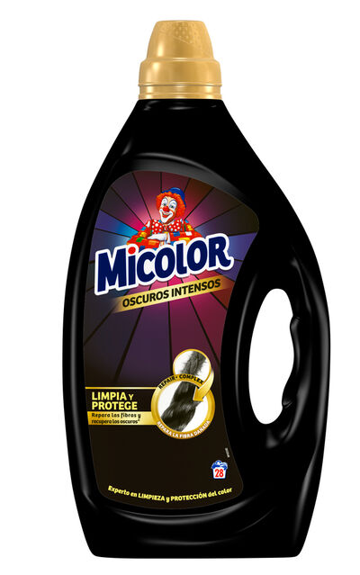 Detergente líquido Micolor 28 lavados oscuros intensos