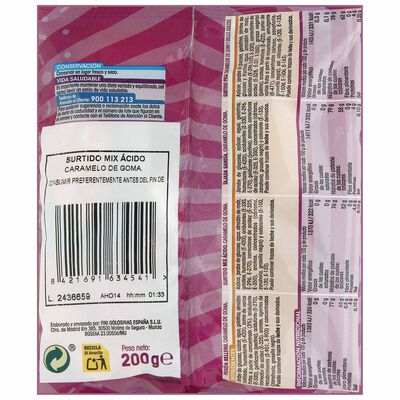Golosina surtido ácido Alipende 200g