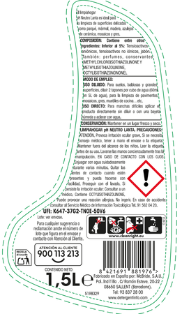 Limpiador hogar 1,5l Lanta ph neutro