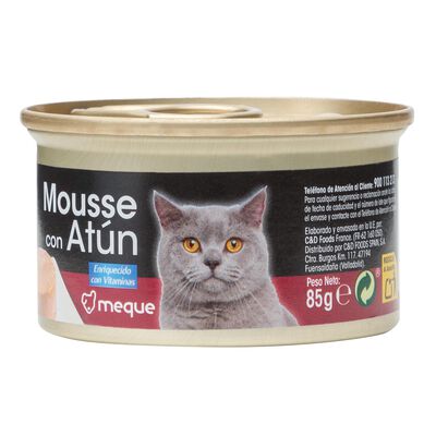 Alimento completo para gatos con at&uacute;n Meque 85g