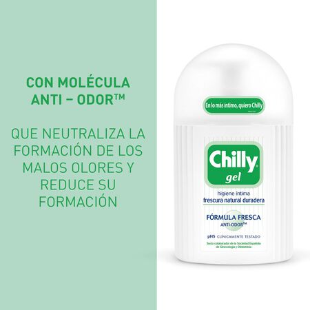 Jabon íntimo Chilly 250ml gel fórmula fresca