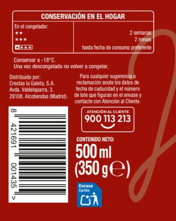Helado Alipende 500ml Cacahuete