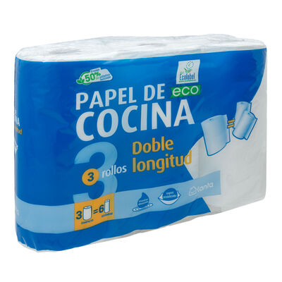 Papel de cocina Lanta pack-3 doble longitud