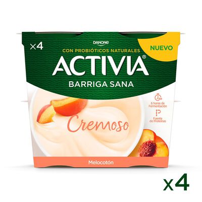 B&iacute;fidus Activia cremoso pack 4 melocot&oacute;n