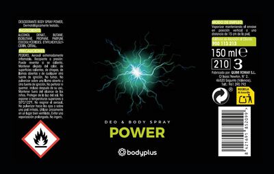 Desodorante y Body Spray Bodyplus 150 ml Power