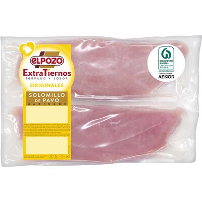Solomillo de pavo extratierno marinado All Natural ElPozo 2 unidades peso aproximado 600 g