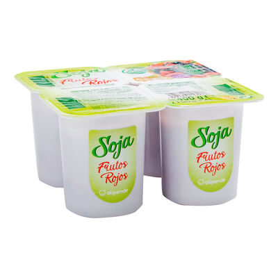 Postre de soja Alipende pack 4 frutos rojos