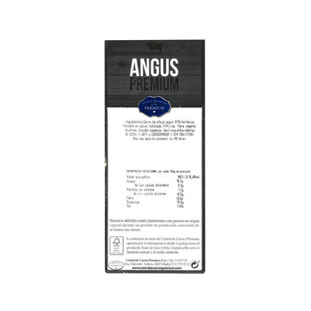 Burguer meat de añojo angus 150g x 4Unidades