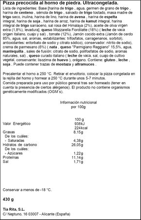 Pizza Que la haga Rita 430g capricciosa