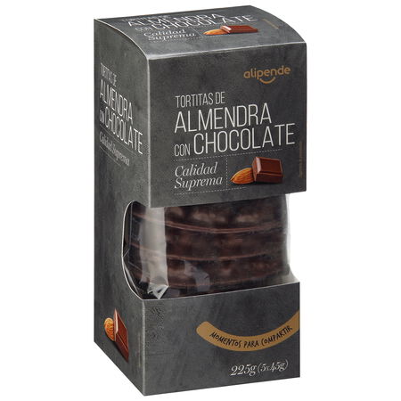 Tortita de almendra Alipende 225g chocolate
