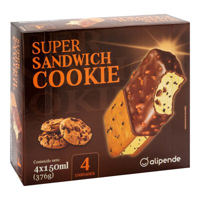 Helado super sandwich Alipende 4 uds cookies