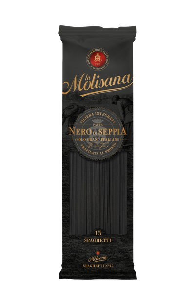 Spaghetti al nero di sepia con tinta líquida de calamar La Molisana 500 g
