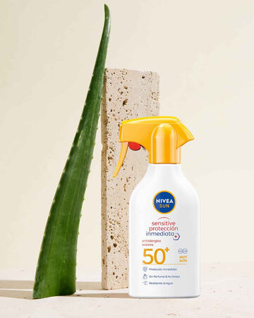 Crema solar pistola factor de protecci&oacute;n 50 antialergias Nivea 250ml